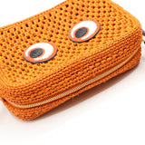 ANYA HINDMARCH アニヤハインドマーチ ショルダーバッグ Cross Body Raffia Eyes アイズ ラフィア オレンジ mo443