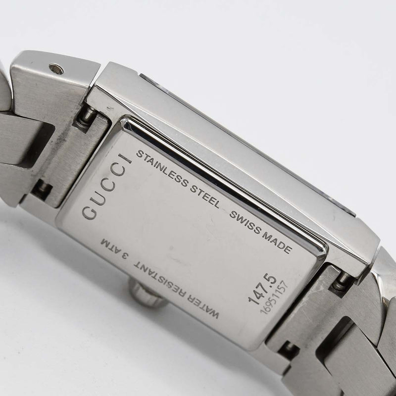 稼働 腕時計 GUCCI グッチ YA147501 Gフレーム クォーツ レディース シルバー色文字盤 箱・保証書有 ok676
