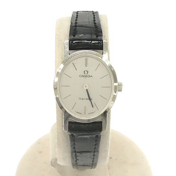稼働 腕時計 OMEGA オメガ Geneve ジュネーブ 511.0411 cal.625 手巻き シルバー色文字盤 レディース 替えベルト H18076