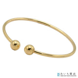 TIFFANY＆Co. ティファニー ボールワイヤー バングル ブレス 750 ゴールド 約6.8g 16cm アクセサリー H21851