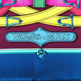 タグ付き 未使用 HERMES エルメス カレ90 スカーフ カヴァルカドゥール Cavalcadour シルク100 マルチカラー M4408