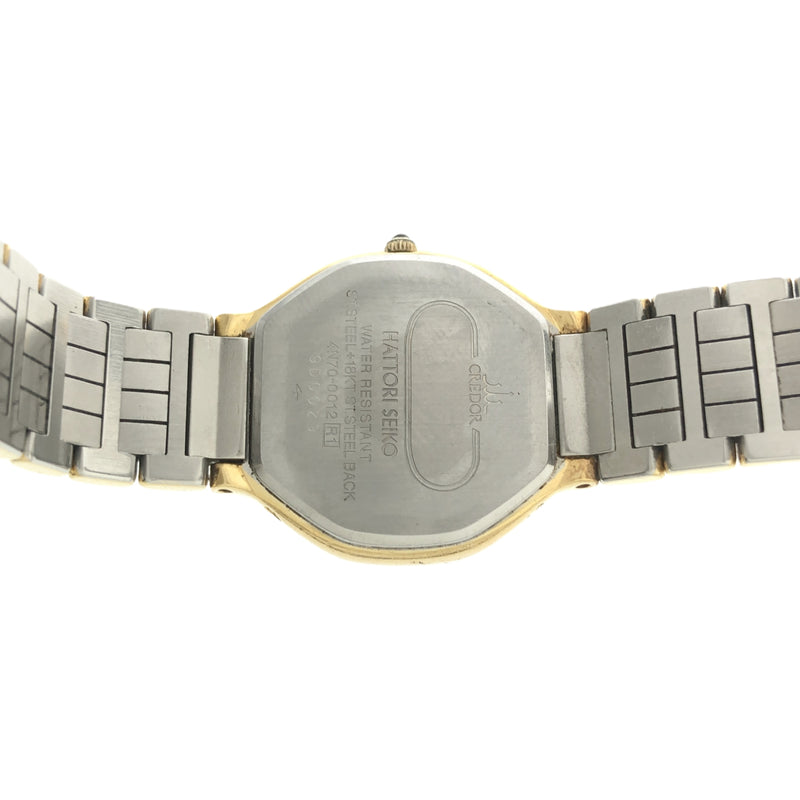 腕時計 稼働 SEIKO セイコー クレドール 4N70-0012 クォーツ 白色文字盤 レディース H20671