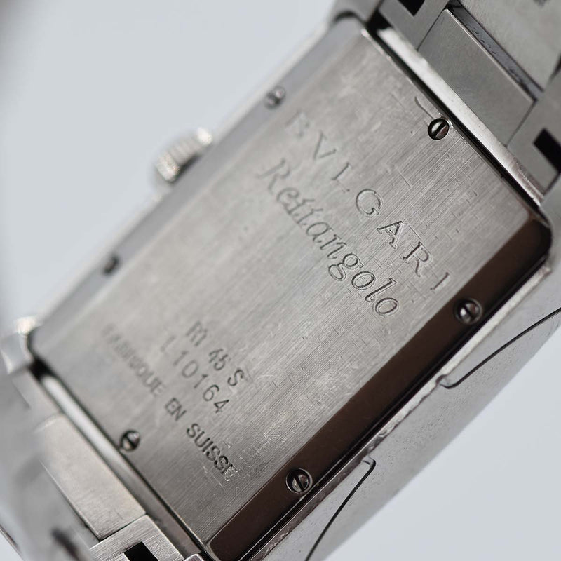 腕時計 稼働 BVLGARI ブルガリ レッタンゴロ RT45S 自動巻き レディース 黒色文字盤 20s544-1