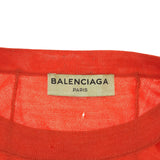 バレンシアガ BALENCIAGA ニット トップス オレンジ系 レッド系 朱色 XS サイズ ウール シルク カシミヤ 長袖 衣類 服 23k232-9