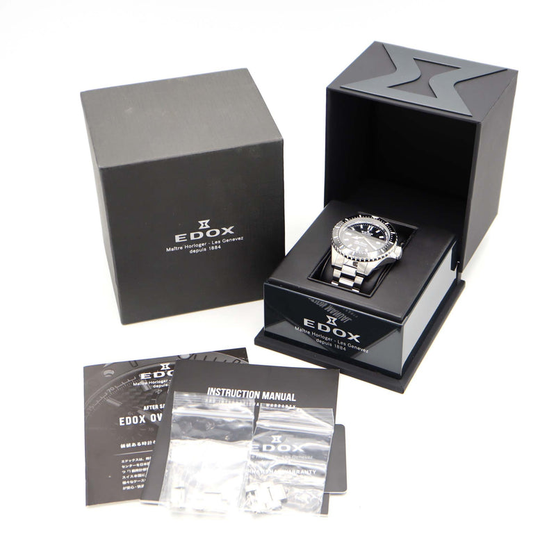 腕時計 稼働 EDOX エドックス 80120-3MN-NIN ネプチュニアン スカイダイバー 自動巻き 黒色文字盤