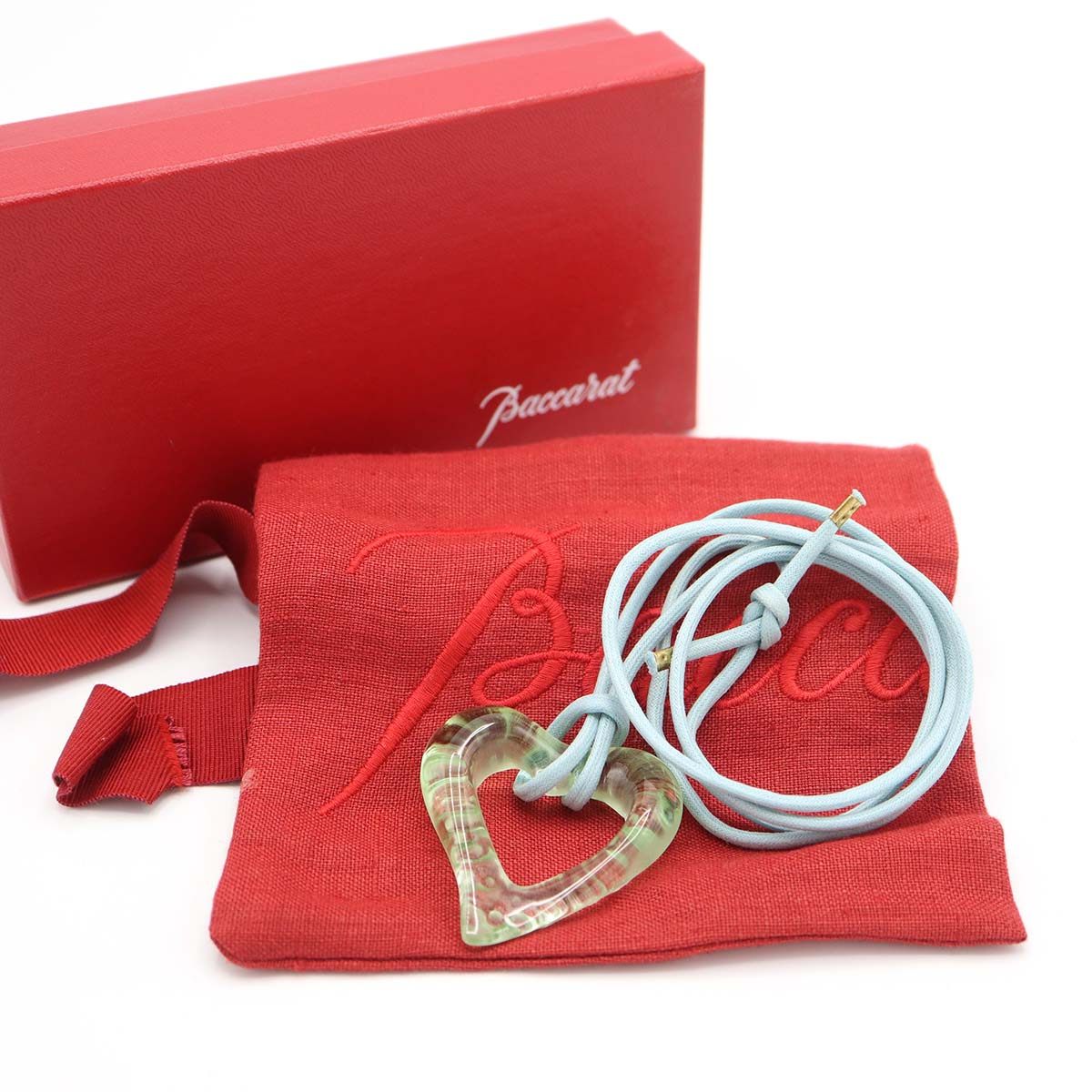 Baccarat バカラ クリスタルガラス オープンハート・サブレ ペンダント