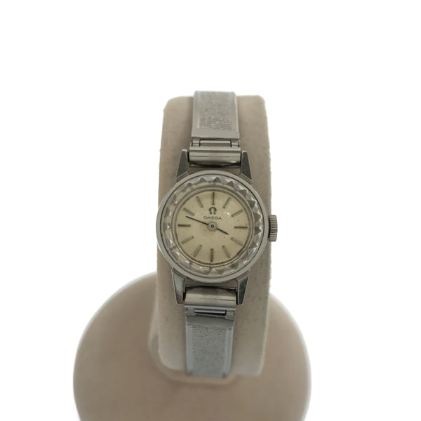 腕時計 稼働 OMEGA オメガ cal.484 511.166 手巻き ベルト社外品 カットガラス H4544