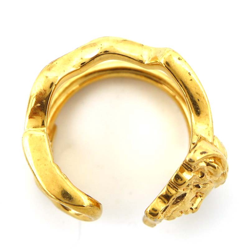 GIANNI VERSACE ヴェルサーチ リング メデューサ 13号 ゴールドカラー 約8.3g アクセサリー H9663