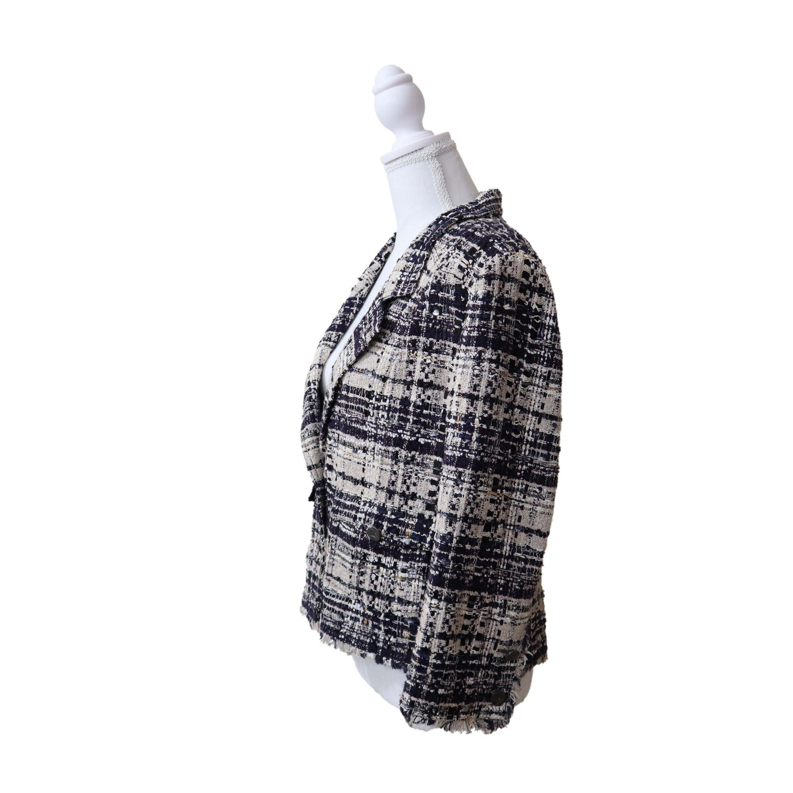 CHANEL シャネル ジャケット P28238 42 ホワイト ブラック レディース