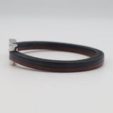HERMES エルメス ブレスレット パロミノ F1 02 53 ブラウン ブラック系 レザー 箱袋 J798