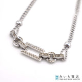 Dior ディオール ネックレス ラインストーン シルバーカラー 約14.3g ヴィンテージ アクセサリー ok624