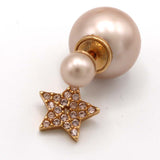 Christian Dior ディオール ピアス トライバルピアス CDロゴ フェイクパール ラインストーン 星 H17968