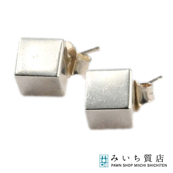TIFFANY＆Co. ティファニー ピアス キューブ シルバー 925 7.3g アクセサリー 箱袋 ok1136
