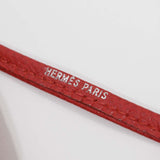 タグ付未使用 HERMES エルメス ホイッスル レザー ストラップ ブルー アクセサリー レッド系 M1296