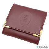 Cartier カルティエ コインケース マストライン スクエア 小銭入れ 財布 ボルドー H4920