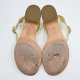 CHANEL シャネル 20A G36402 サンダル ココマーク マトラッセ ゴールドカラー 38 レディース 箱有 25k1074-2