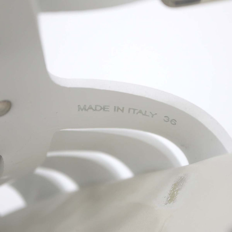 PRADA プラダ モノリス ラバー サンダル トライアングルロゴ ホワイト 36サイズ レディース シューズ 箱あり 25k402-5