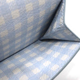 MIUMIU ミュウミュウ 三つ折り 財布 MADRAS マドラス 5MH021 54V ギンガムチェック 水色 箱ギャラ H21813