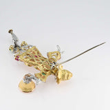 CAZZANIGA カッツァニーガ ブローチ 750 マルチ 22.16g ジュエリー アクセサリー H13039
