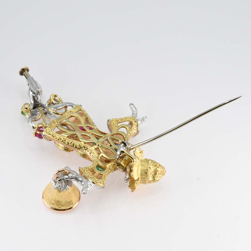CAZZANIGA カッツァニーガ ブローチ 750 マルチ 22.16g ジュエリー アクセサリー H13039