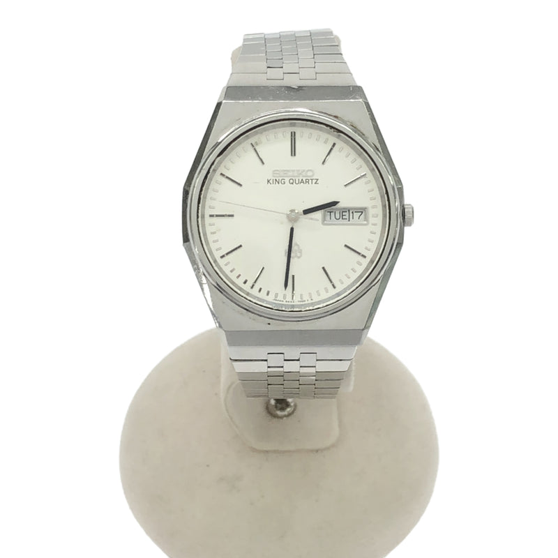 腕時計 稼働 SEIKO セイコー キングクォーツ 9443-7000 クォーツ メンズ 白色文字盤 2025.6電池交換済 H7240