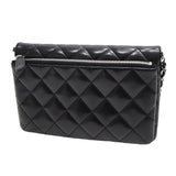 CHANEL シャネル ミニマトラッセ チェーンショルダーバッグ ラムスキン 18番台 鞄 ブラック シルバー金具 H10648