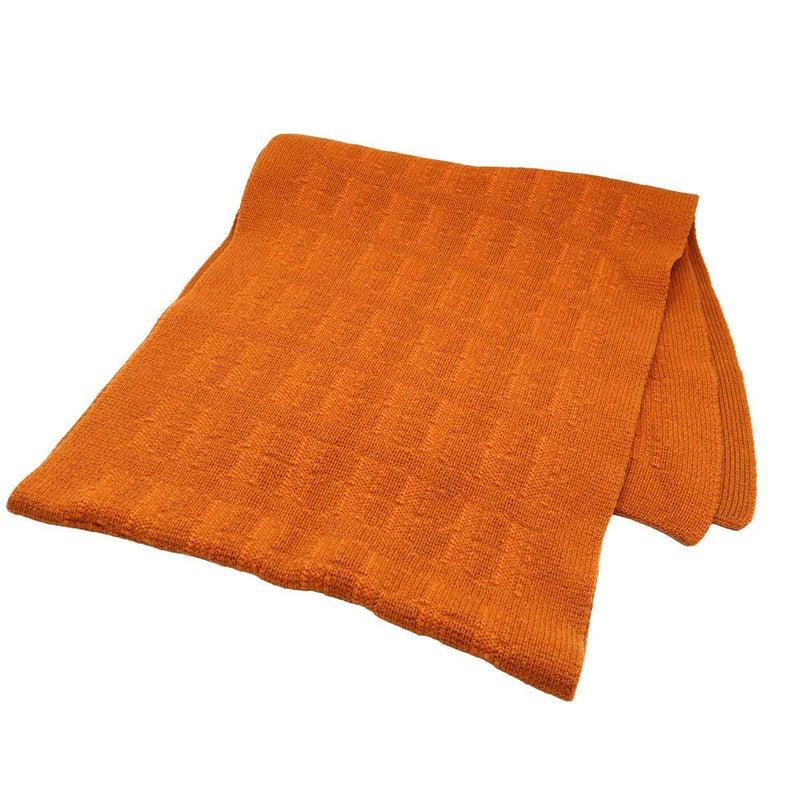 HERMES エルメス マフラー オレンジ カシミヤ100％ H柄 総柄 服飾小物 ok1193