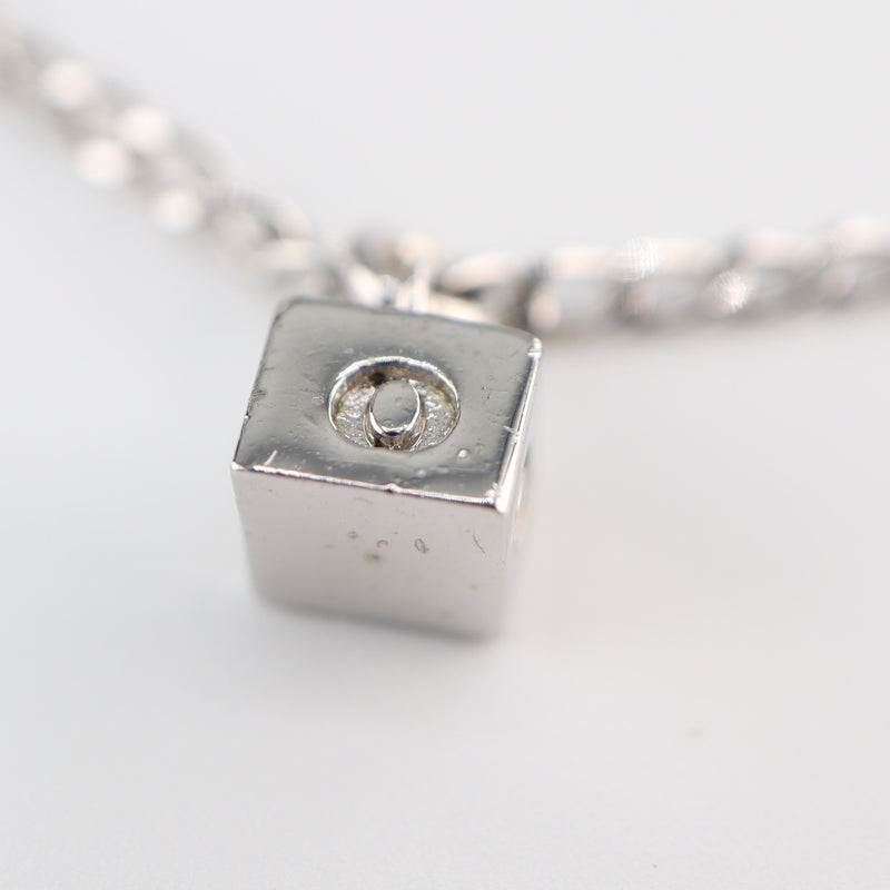 Christian Dior ディオール ブレスレット キューブ 4チャーム 約5.9g シルバーカラー アクセサリー 袋 M1509-3