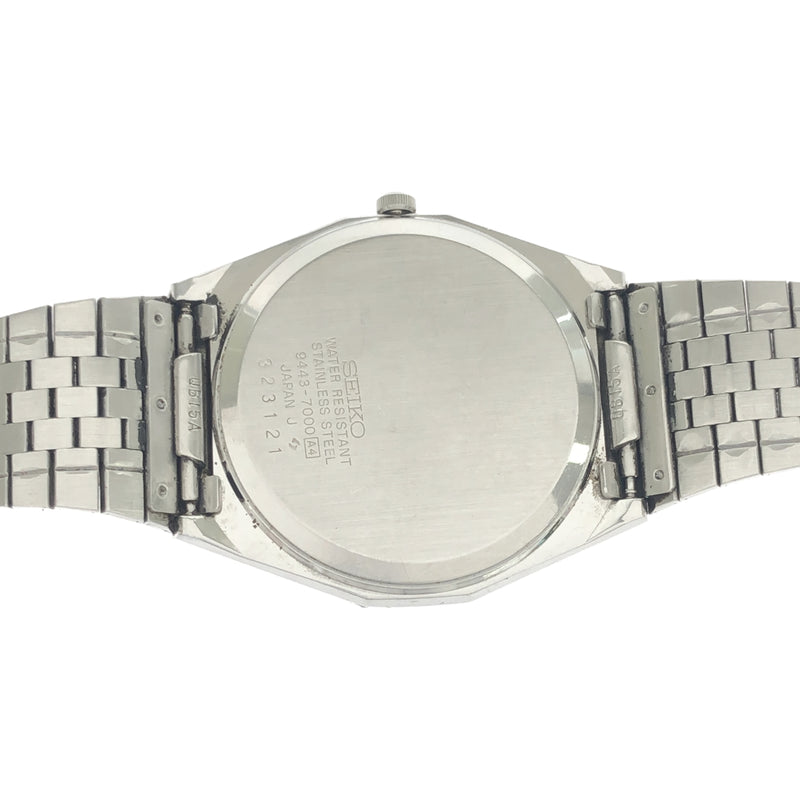 腕時計 稼働 SEIKO セイコー キングクォーツ 9443-7000 クォーツ メンズ 白色文字盤 2025.6電池交換済 H7240