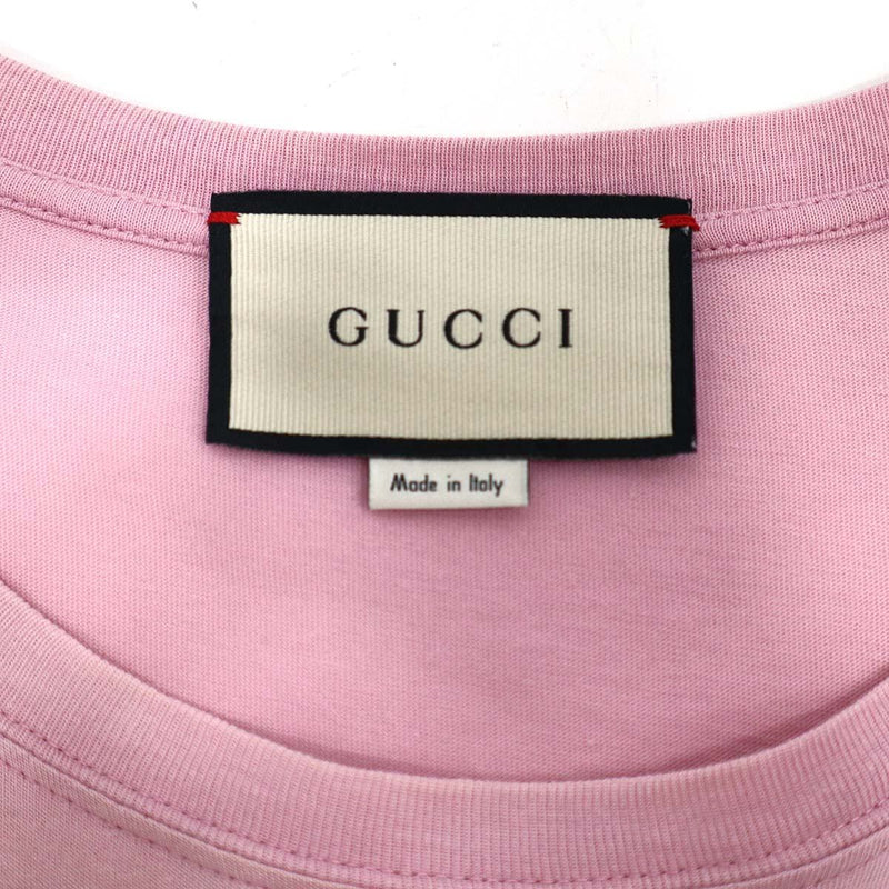 GUCCI グッチ Tシャツ パイナップル柄 ピンク Lサイズ オーバーサイズ レディース 25k1002-2