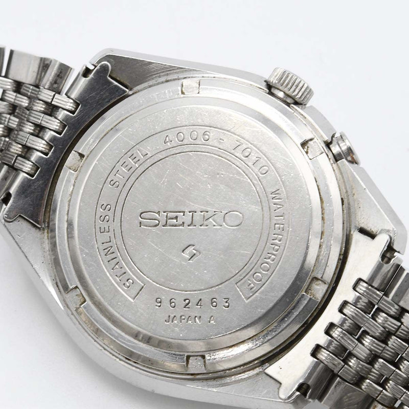 稼働 腕時計 SEIKO セイコー 4060-7010 ベルマチック 27石 アラームウォッチ 自動巻き シルバー色文字盤 H4579