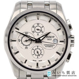 腕時計 稼働 TISSOT ティソ T035627 クチュリエ クロノグラフ 自動巻き 白色文字盤 21k199-1