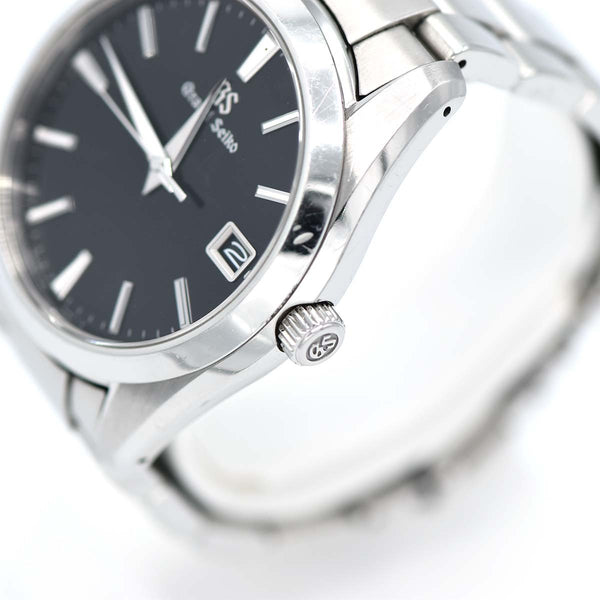 腕時計 稼働 グランドセイコー GS SEIKO 9F82-0AF0 SBGV223 黒文字盤 QZ 24k224-1