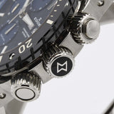 稼働 腕時計 EDOX エドックス CHRONOFFSHORE-1 クロノオフショア1 No.01114 自動巻 クロノグラフ 青色文字盤 箱・付属品有 M4320
