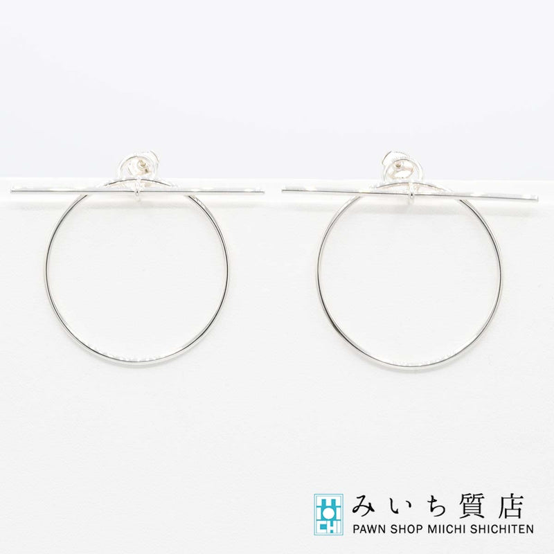 HERMES エルメス ピアス ループ MM SV 925 約11.5g アクセサリー 箱袋