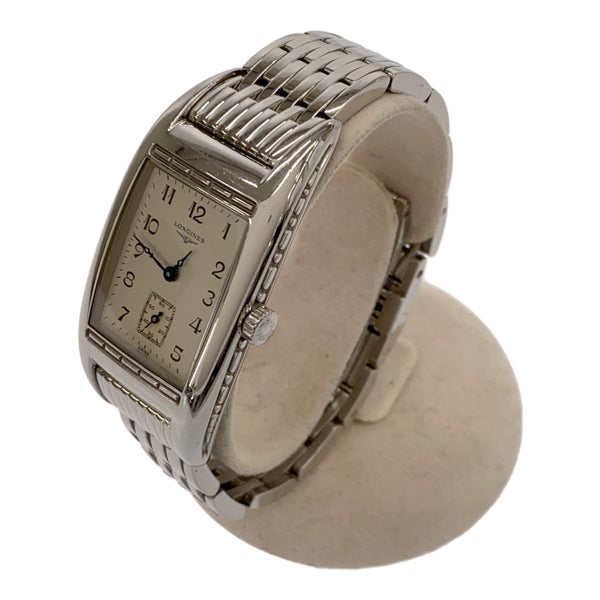 腕時計 稼働  LONGINES ロンジン ベッレアルティ L2.501.4 クォーツ スモセコ シルバー色文字盤 H6582