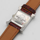 腕時計 稼働 HERMES エルメス HH1.230.271 Hウォッチ ベゼルダイヤ 2025.4電池交換 箱・保有 H17860