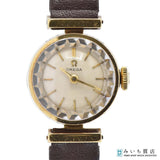 稼働 腕時計 OMEGA オメガ 132.012 cal.483 K18 約11.6g 手巻き カットガラス ゴールド色文字盤 26k391-9