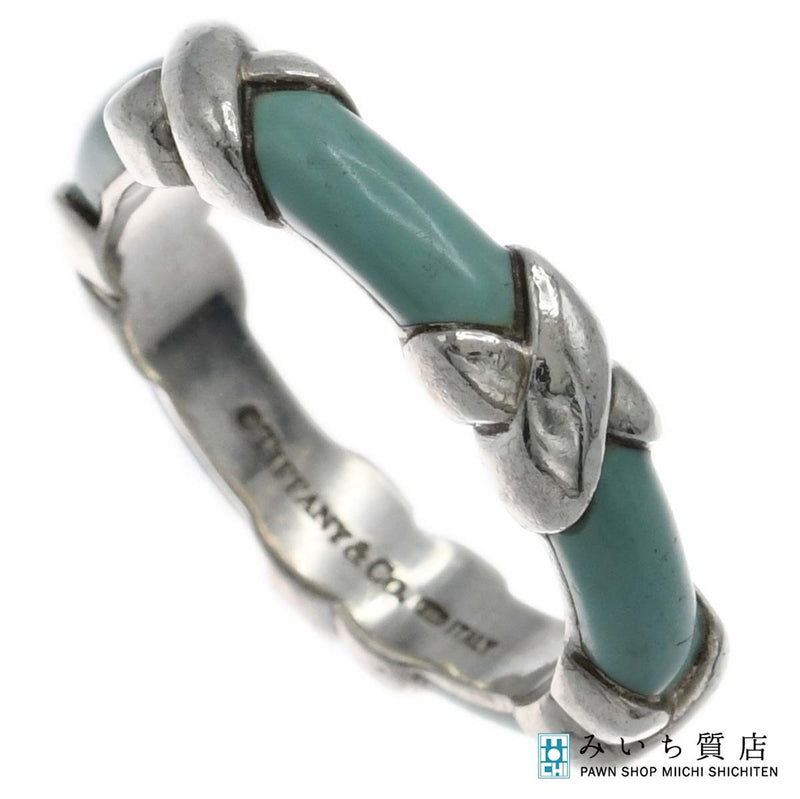 TIFFANY&Co. ティファニー リング シグネチャー ティファニーブルー 925 約5.1g アクセサリー 24k198-6