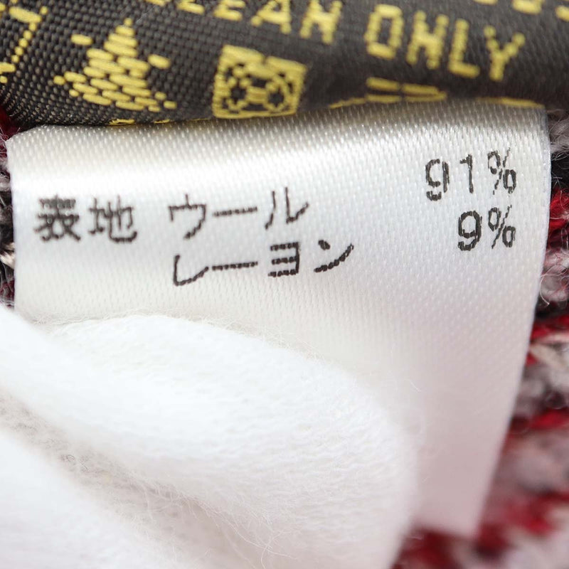 LOUIS VUITTON ルイヴィトン LV ボネ・グランフロア ニット帽 ウール91％ レーヨン9％ 帽子 ボルドー系 H.102