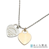 TIFFANY&Co. ティファニー ネックレス ダブルハート 925 750 3.4g 箱有 H21786