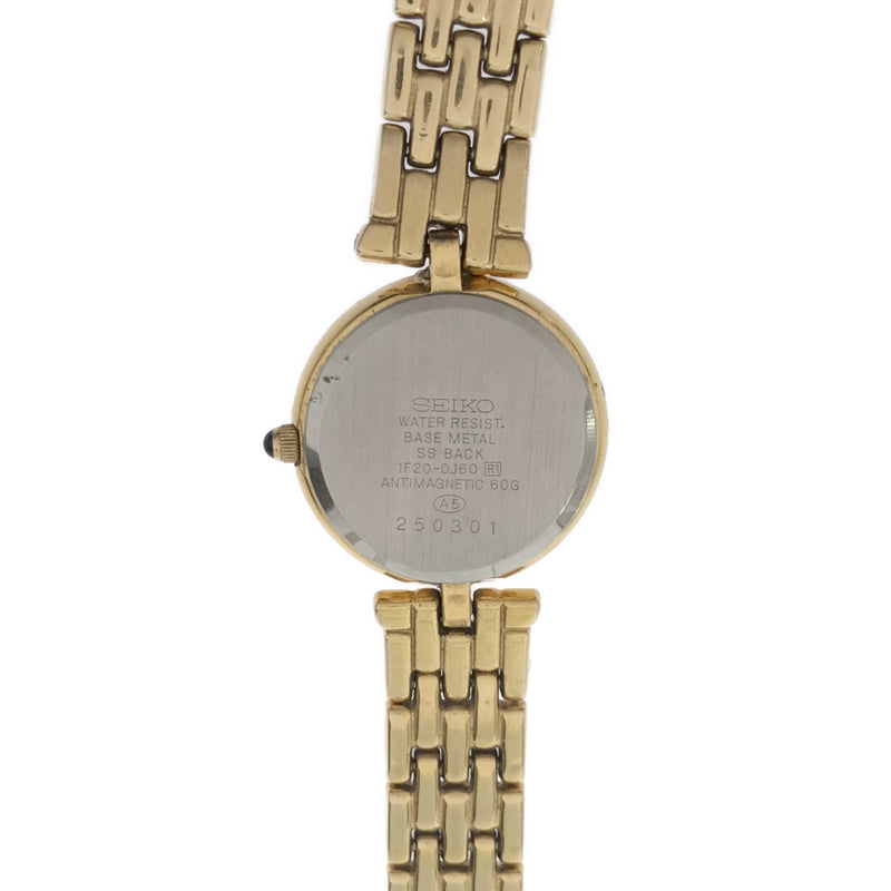 腕時計 稼働 SEIKO セイコー EXCELINE 1F20-0J60 クォーツ シェル文字盤 2025.8電池交換済 yo675