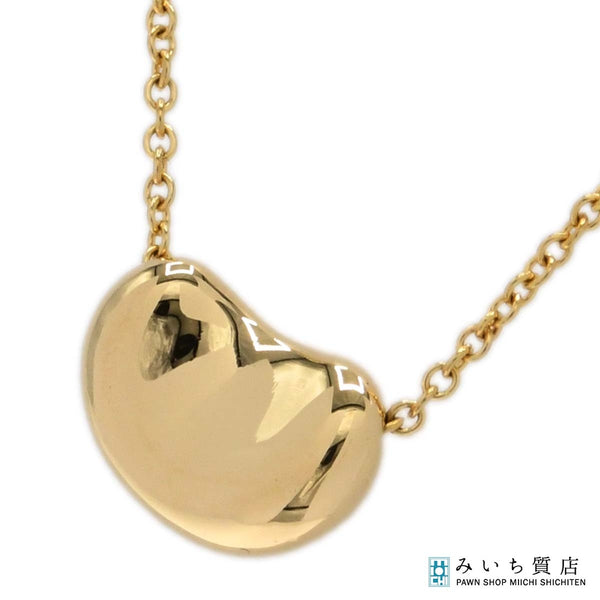 仕上げ済 TIFFANY＆Co. ティファニー ビーン ペンダント ネックレス 750 ゴールド 約3.2g アクセサリー レディース 25k175-1