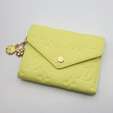 LOUIS VUITTON ルイヴィトン ウォレット M28292 モノグラム アンプラント ポルトフォイユ ヴィクトリーヌ シトラス 箱袋 26k768-27