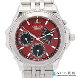 稼働 腕時計 SEIKO セイコー CREDOR クレドール パシフィーク AT 4S77-0A20 クロノグラフ 赤文字盤 箱劣化 保証書・取説 ok1664