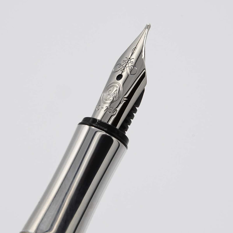 CARAN dACHE カランダッシュ K18 750 万年筆 F ウッド×メタルシルバー 文房具 筆記未確認 CARAN dACHE カランダッシュ