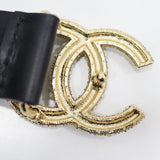 CHANEL シャネル ベルト A20 B 75/30 ココマーク ラインストーン ブラック 服飾小物 レディース 箱袋有 H21341
