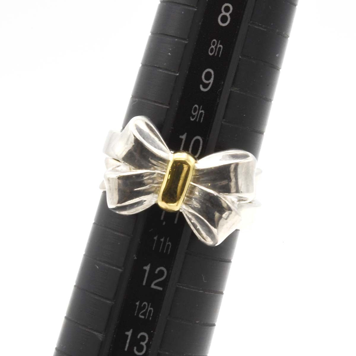 TIFFANY&Co. ティファニー リボン リング 925/750 シルバー×ゴールド
