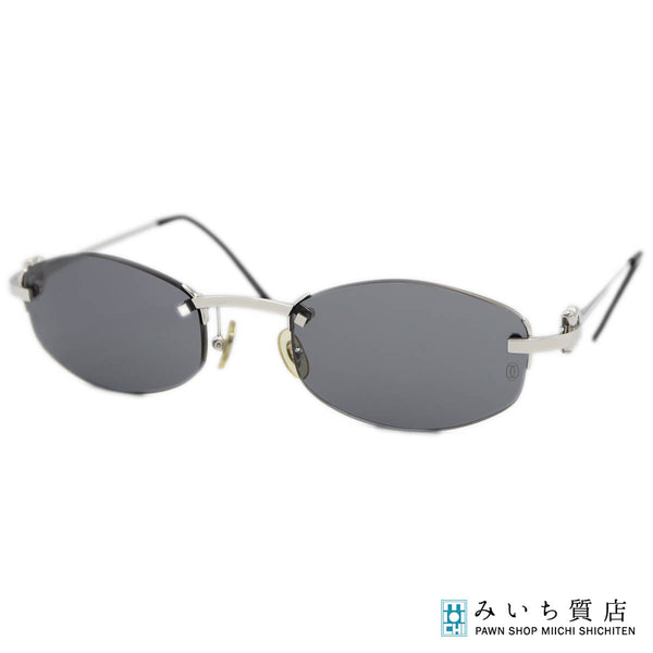 Cartier カルティエ サングラス 135 フルリム 眼鏡 メガネ 度なし ブラック系 H20987