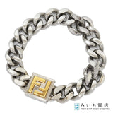 FENDI フェンディ ズッカ FF ブレスレット ブレス 喜平モチーフ シルバーカラー アクセサリー 箱有 23s256-2